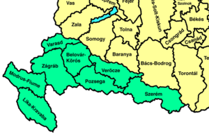 Counties of Croatia, Slavonia, Hungary