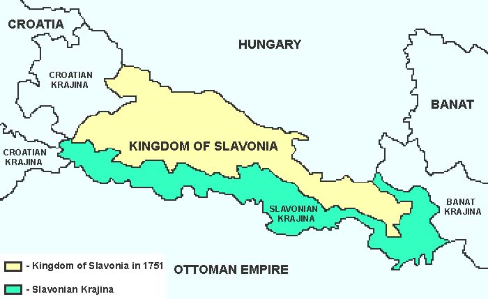 Slavonia map borders 1751